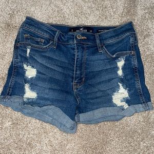 Hollister high-rise short-short jean shorts